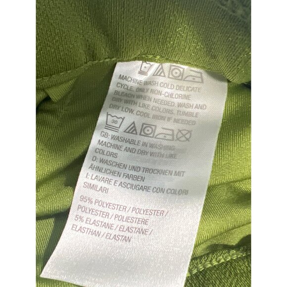 Isaac Mizrahi Live Regular Pebble Knit Wide Leg Pant Women Size Medium Thyme NEW - Picture 5 of 7